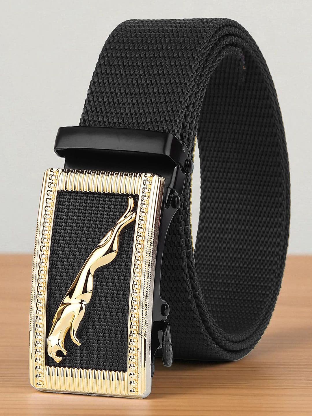 Roadster Men Woven Design Grip Nylon Belt - view 1