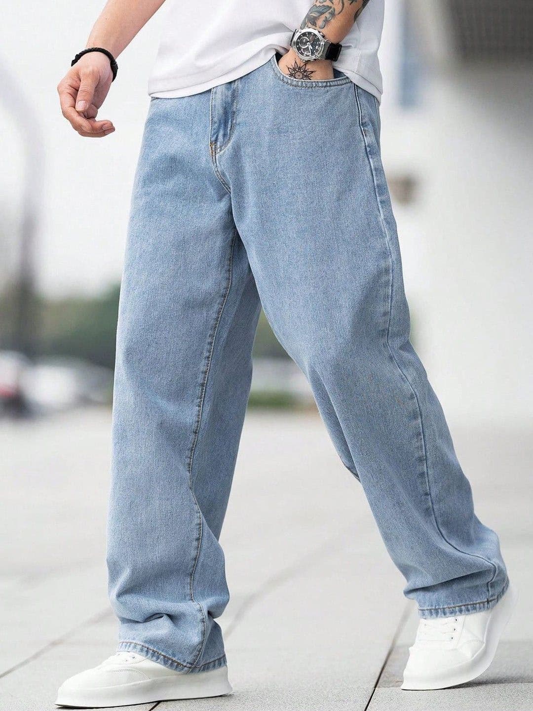 Kotty Men Baggy Mid-Rise Stretchable Jeans - view 1