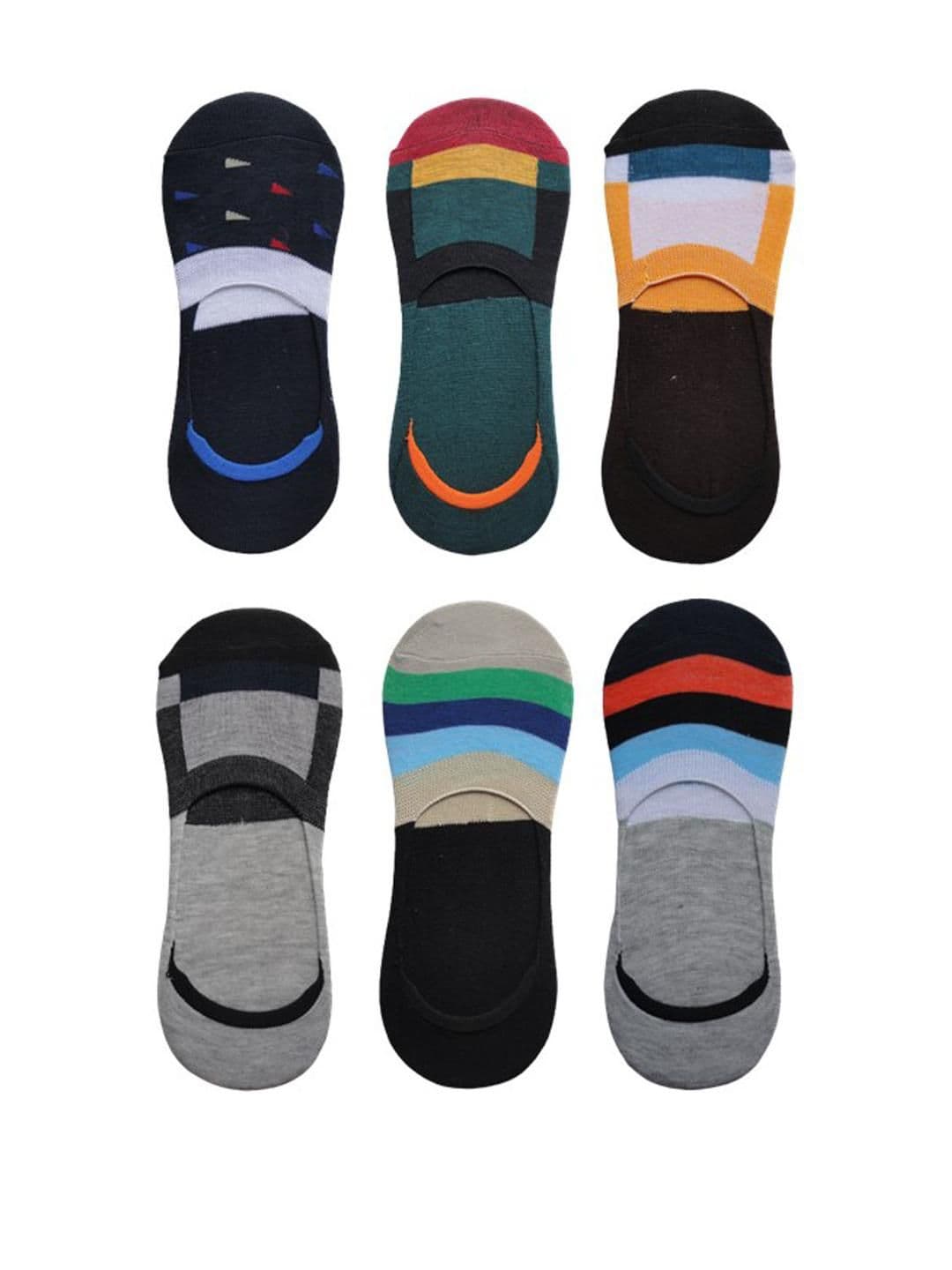 VOICI Pack Of 6 Multicolor Loafer Socks - view 1