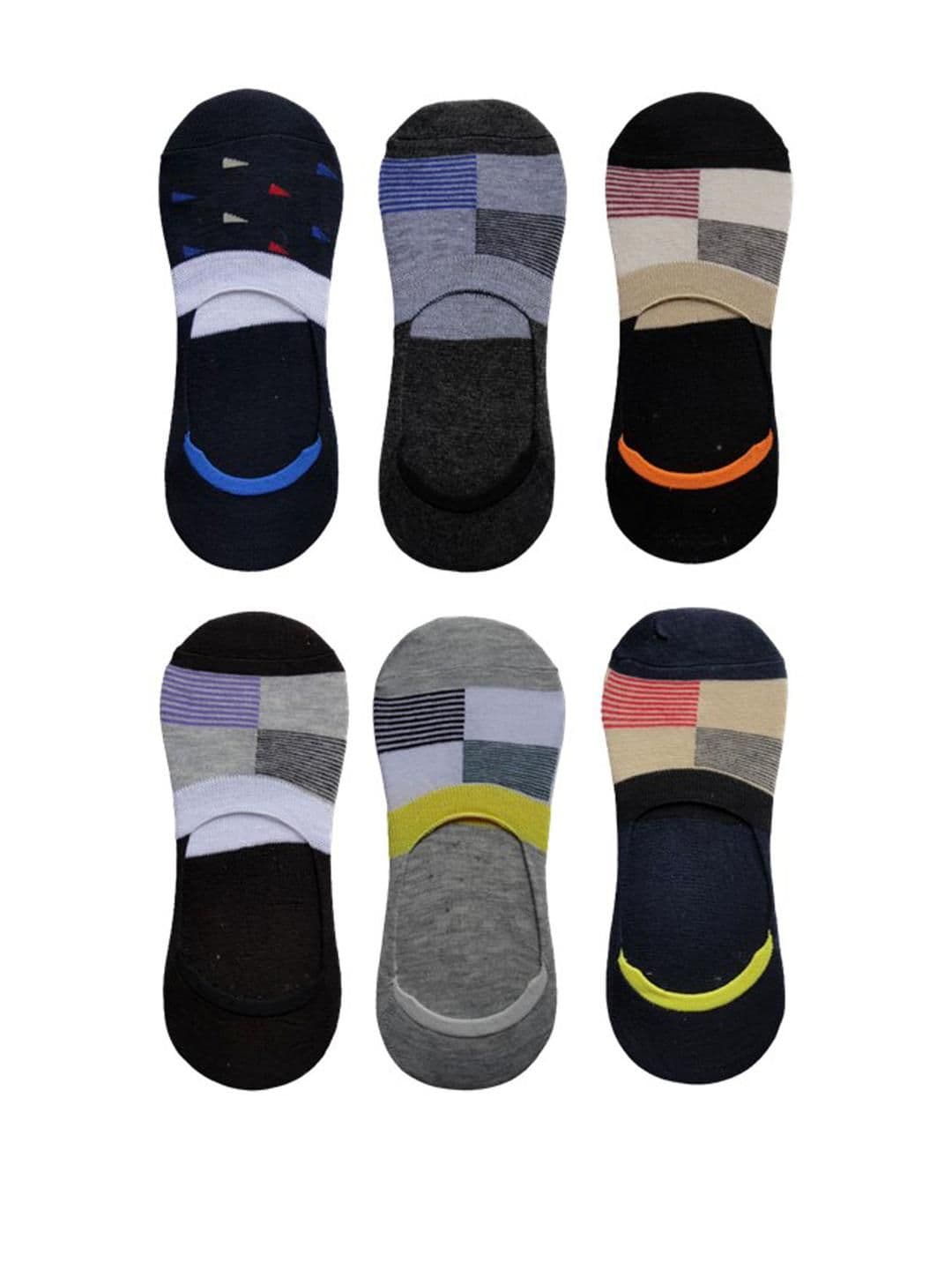 VOICI Pack of 6 Unisex No-Show Invisible Loafer Socks - view 1
