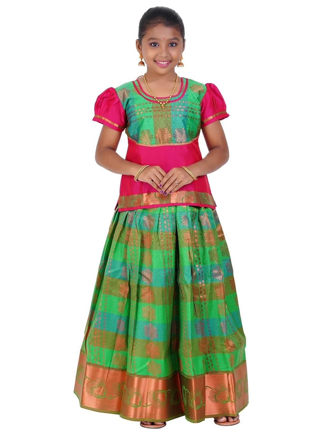 SKV ETHNIVERSE Girls Ready to Wear Lehenga & - view 1