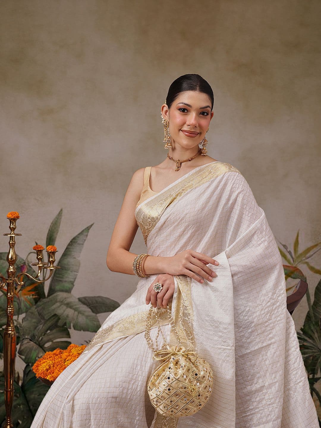 Silk Land Kasavu Woven Design Zari Saree - view 1