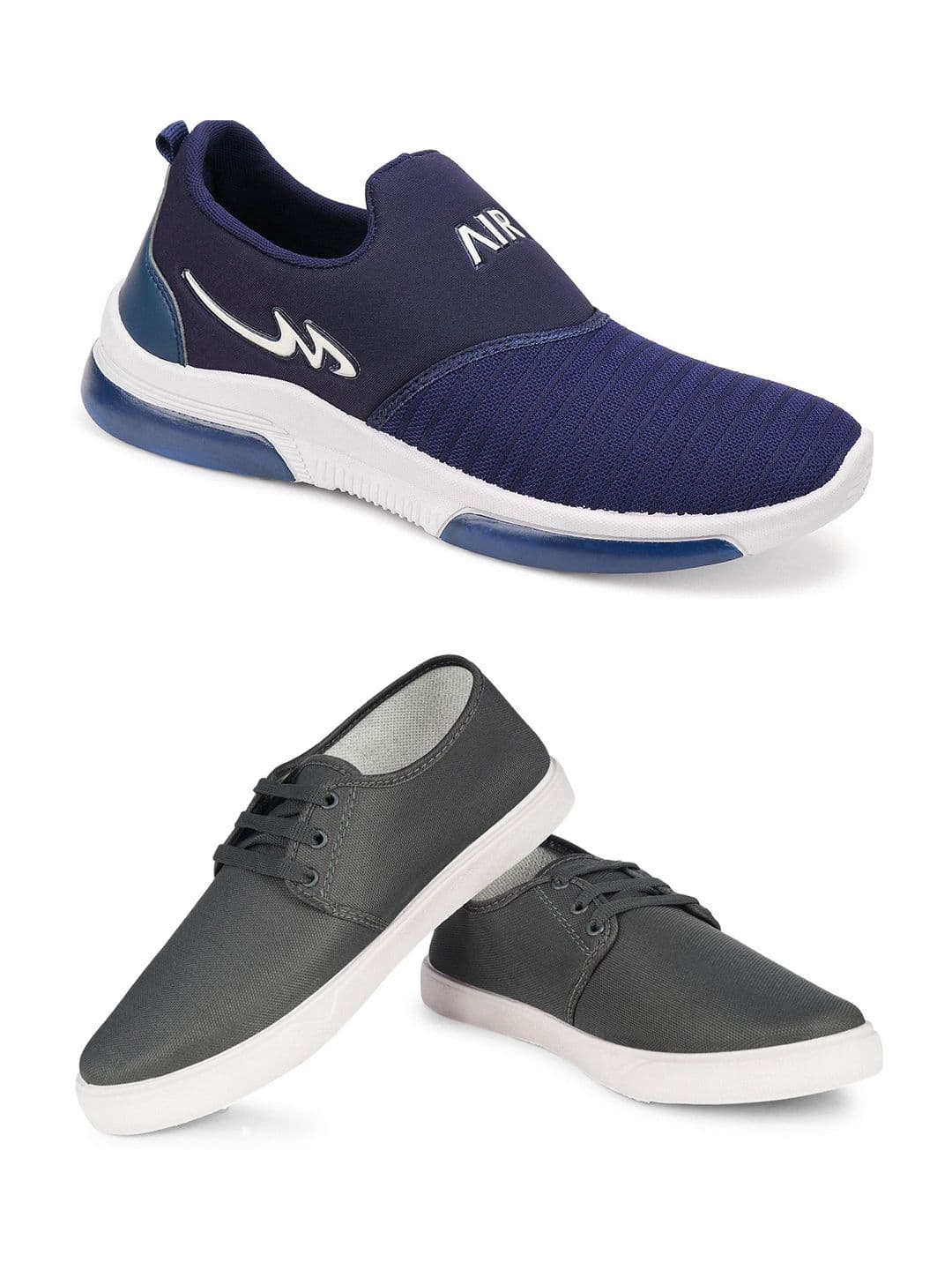 Spotwalk Mexico Men Pack Of 2 Slip-On Mesh Running Shoes - view 1