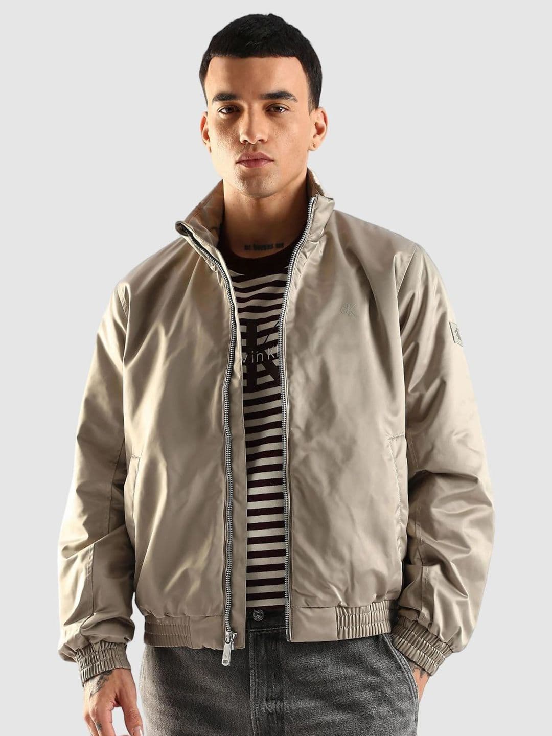 Calvin Klein Jeans Stand Collar Bomber Jacket - view 1