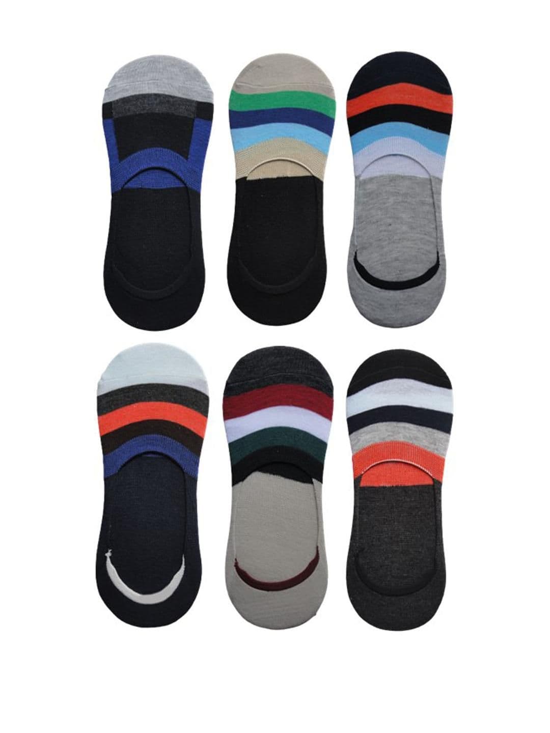 VOICI Pack of 6 No Show Invisible Loafer Socks - view 1