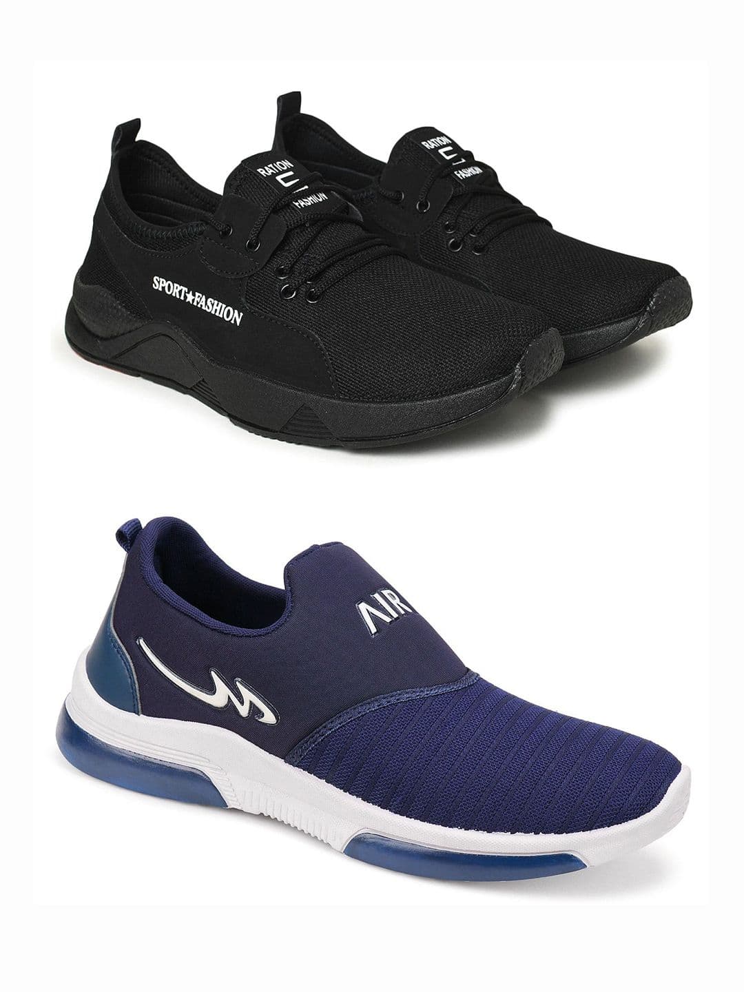 Spotwalk Men Set of 2 Pair Mesh Marking Running Shoes - view 1