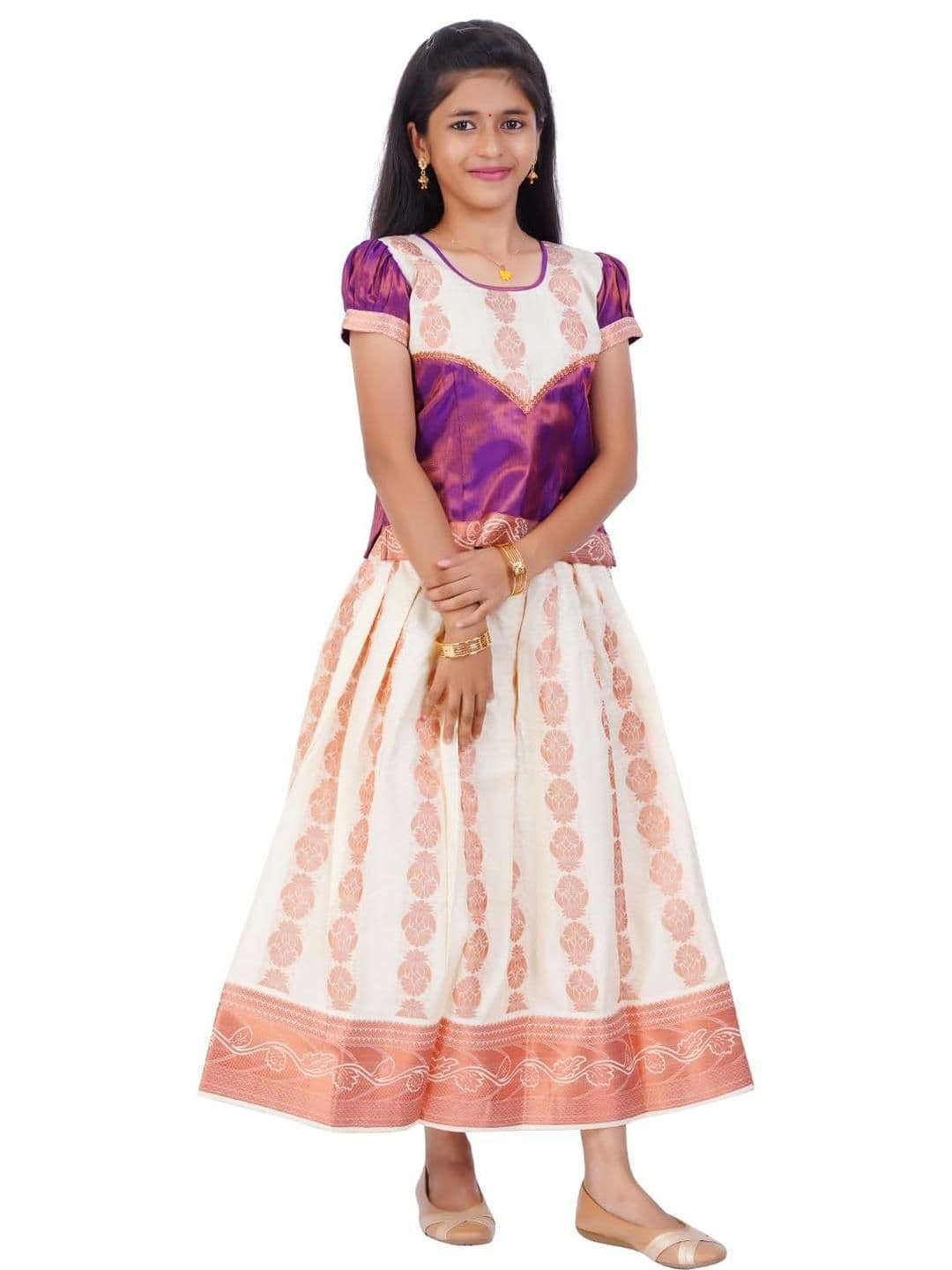 SKV ETHNIVERSE Girls Traditional Lehenga Choli Set - view 1