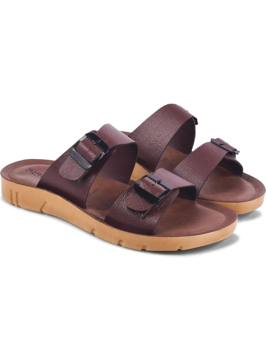 PU-PINE Men Brown Sandals - view 1