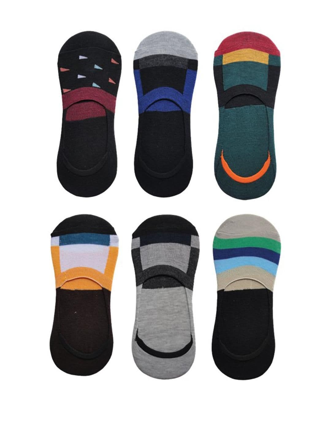 VOICI Unisex Set Of 6 Multicolored Loafer Socks - view 1