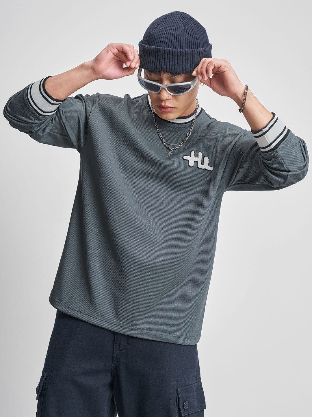 HIGHLANDER Men Self Design Round Neck Relaxed Fit T-shirt - view 1
