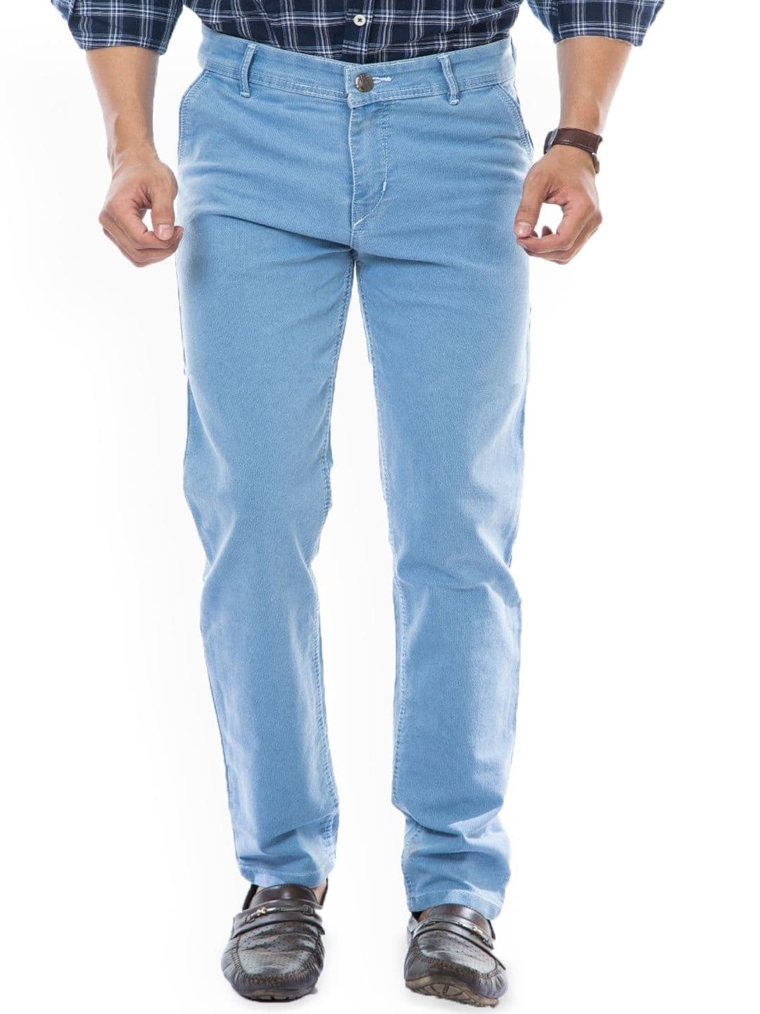 Moudlin Men Classic Slim Fit Mid-Rise Low Distress Non Stretchable Jeans - view 1