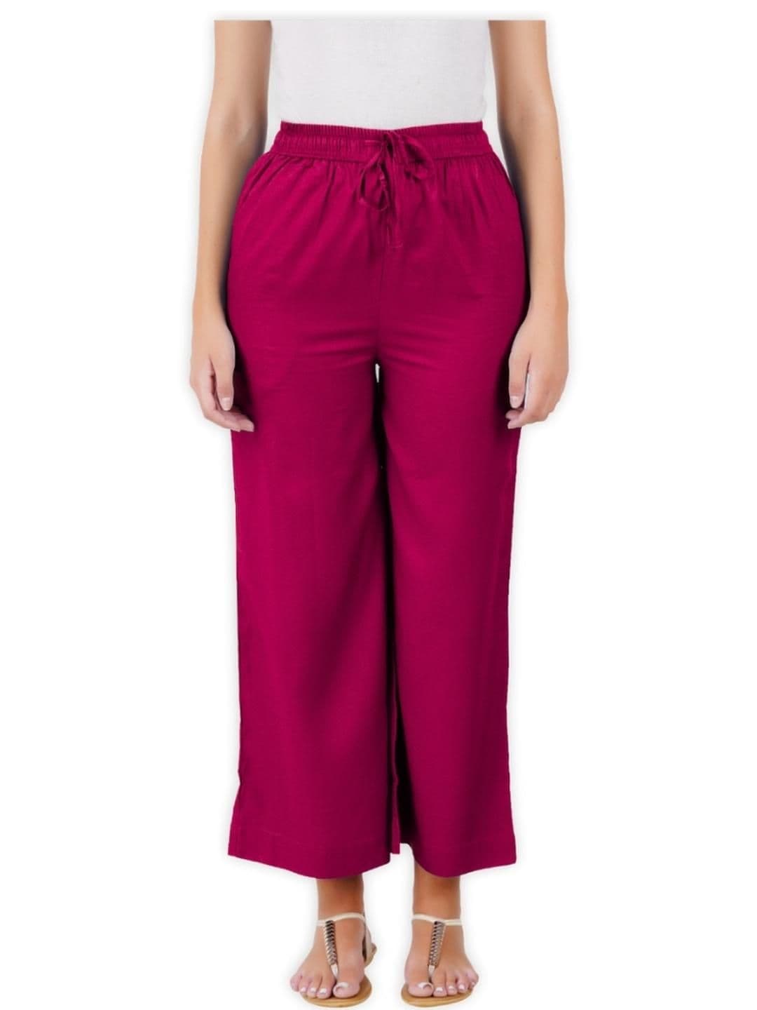 Happy Bunny Women Maroon Palazzos - view 1
