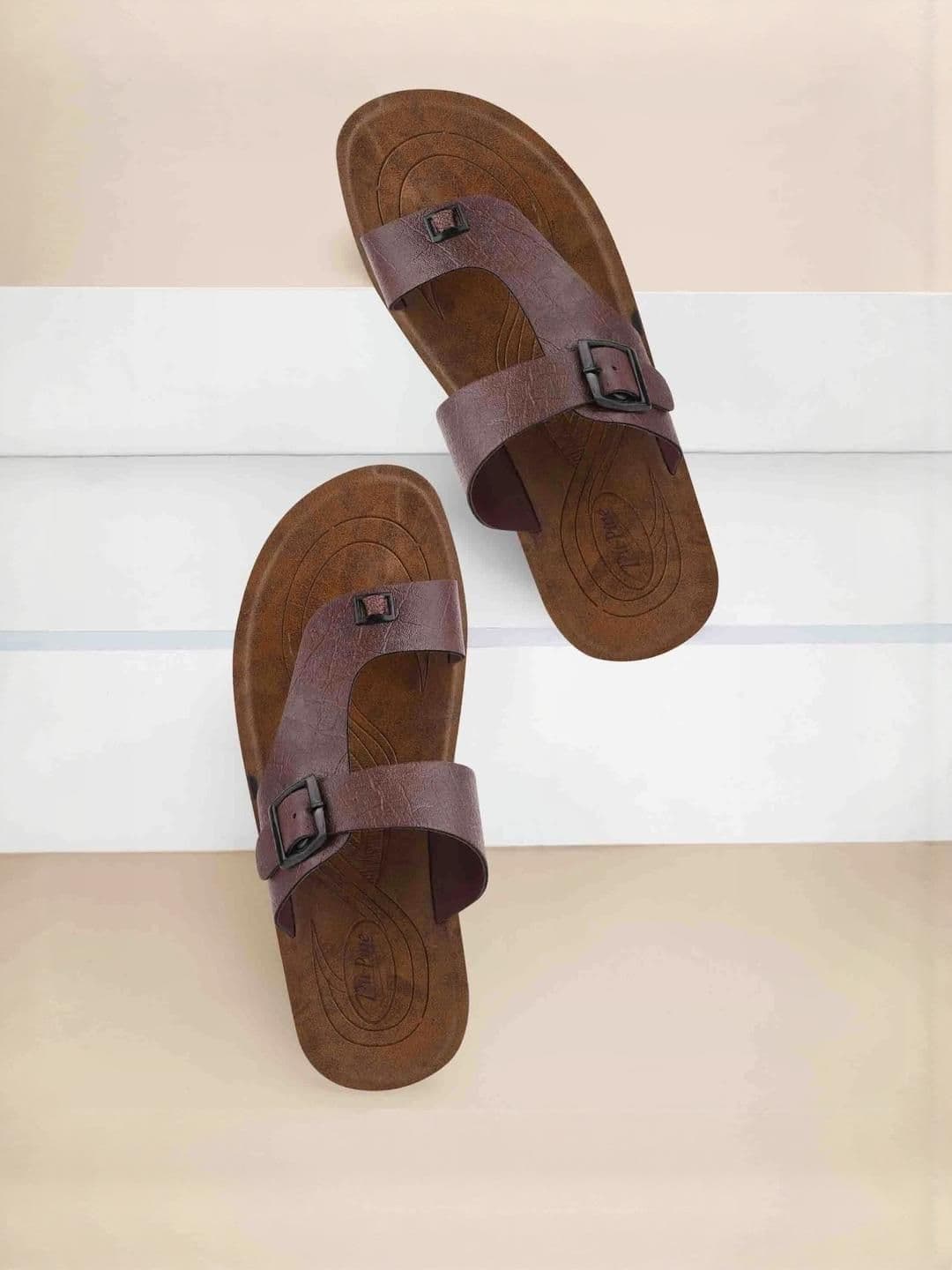 PU-PINE Men Brown Slip-On Sandal - view 1