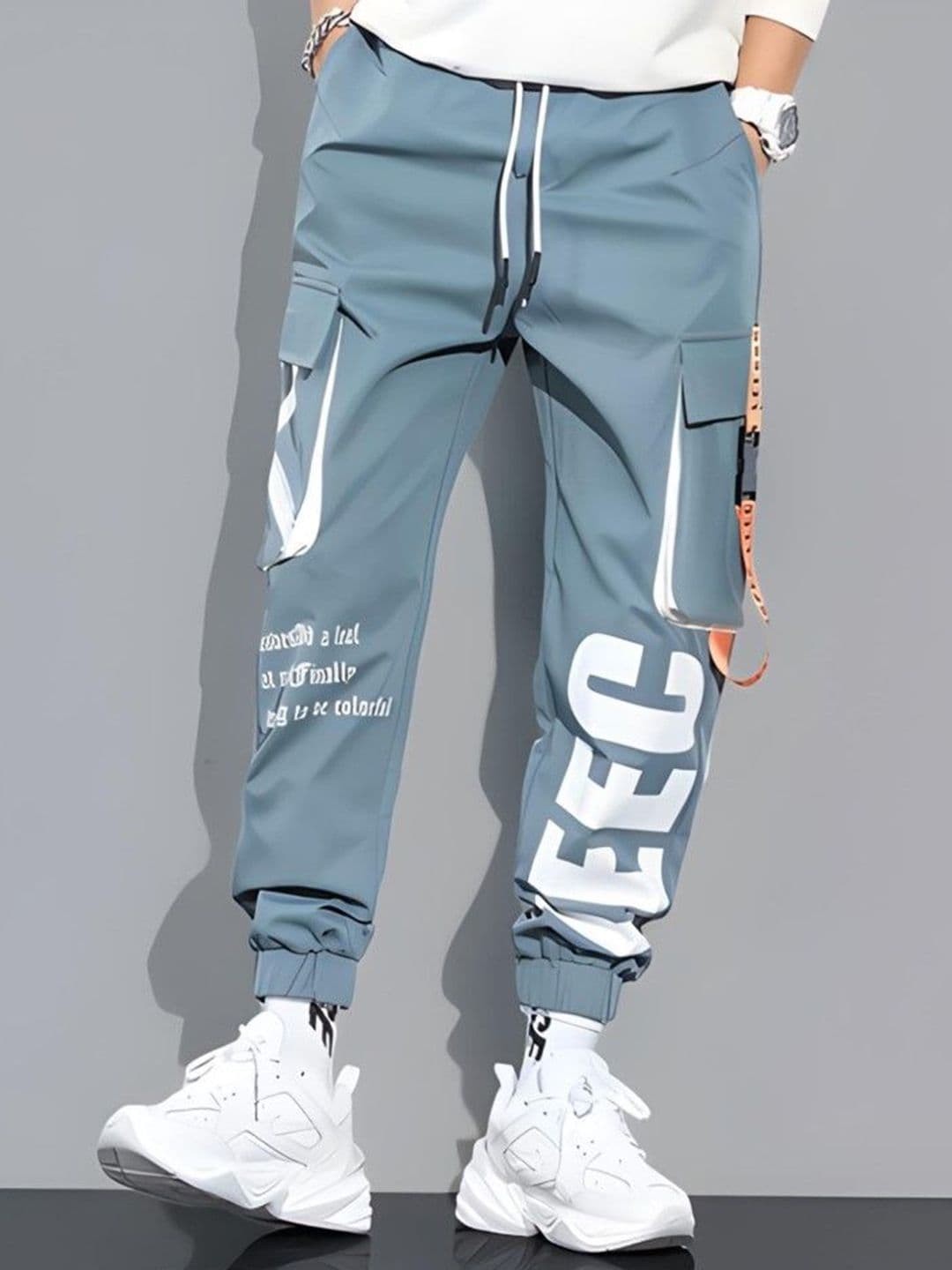 HVBK Men Printed Regular Fit Mid Rise Track Pants - view 1