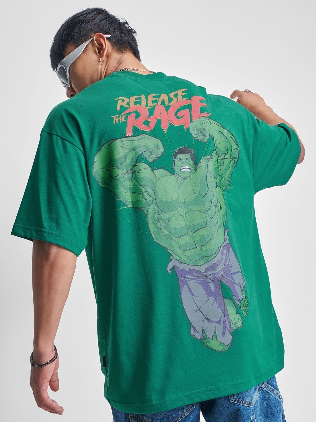 HIGHLANDER Graphic Printed Drop-Shoulder Sleeves Oversized T-shirt - view 1