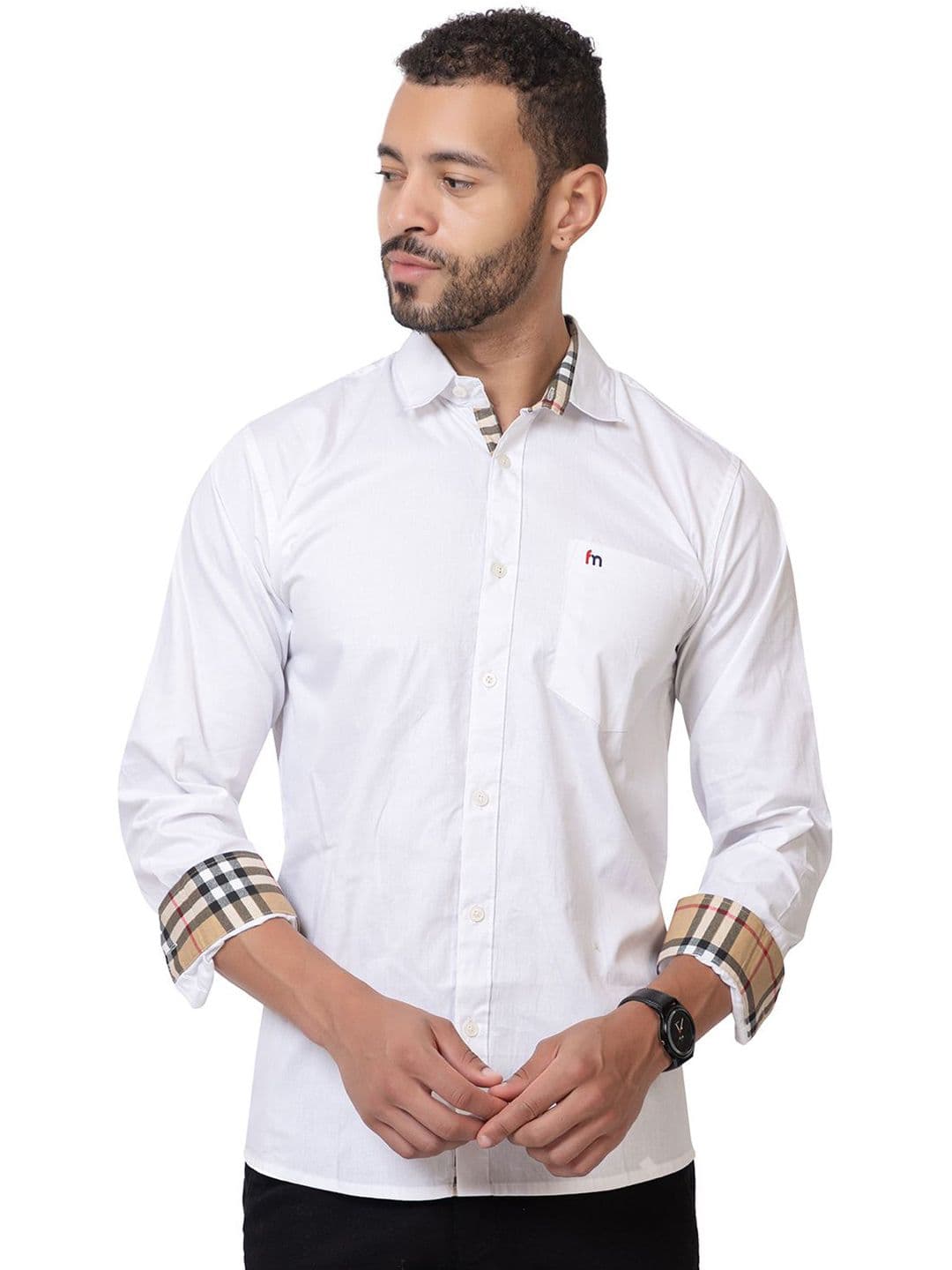 MODERNITY Men Comfort Fit Solid Spread Collar Cotton Casual Shirt - view 1