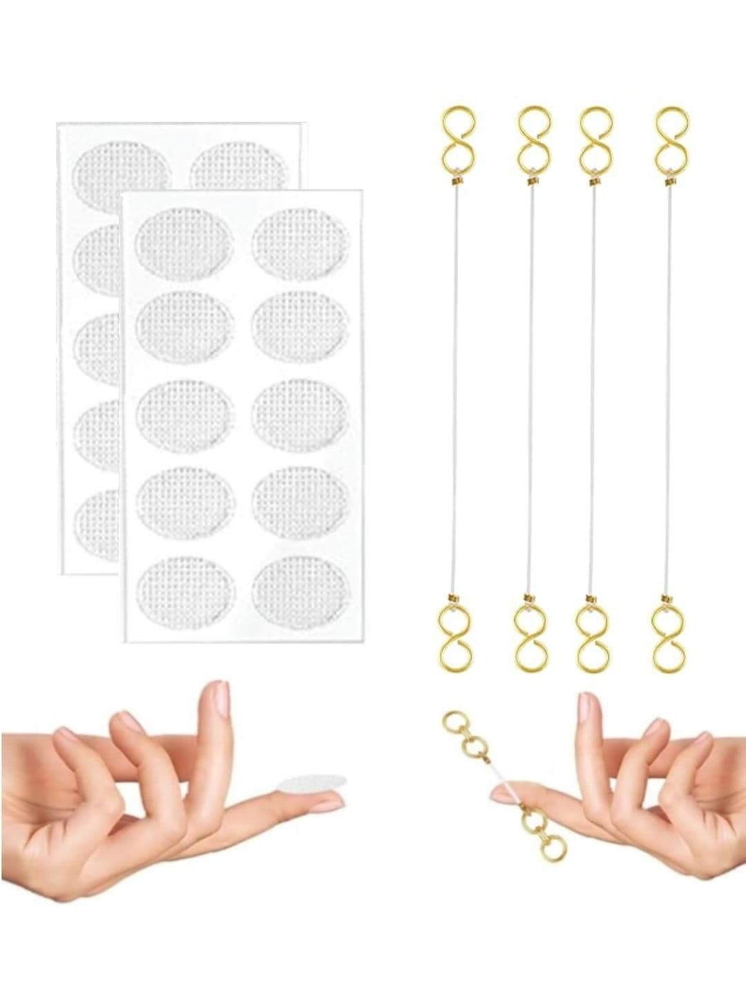 ARISTAL Jewellery 2 Pair Earrings Support Invisible Ear Chain With Sticker - view 1