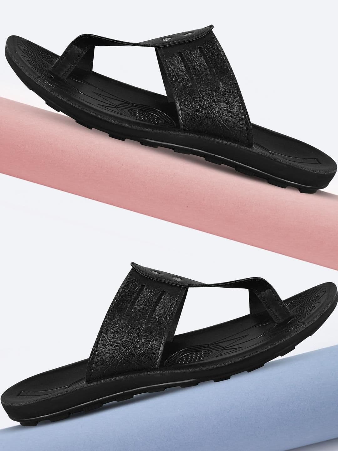PU-PINE Men One Toe Slip-On Sandals - view 1
