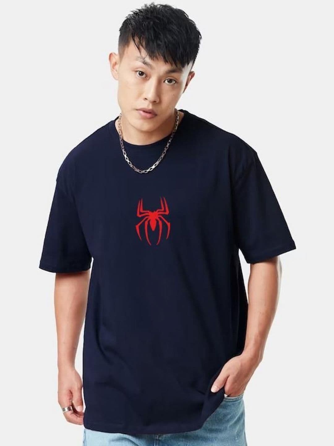 Organic Chics Men Spider-Man Graphic Printed Relaxed Fit T-shirt - view 1