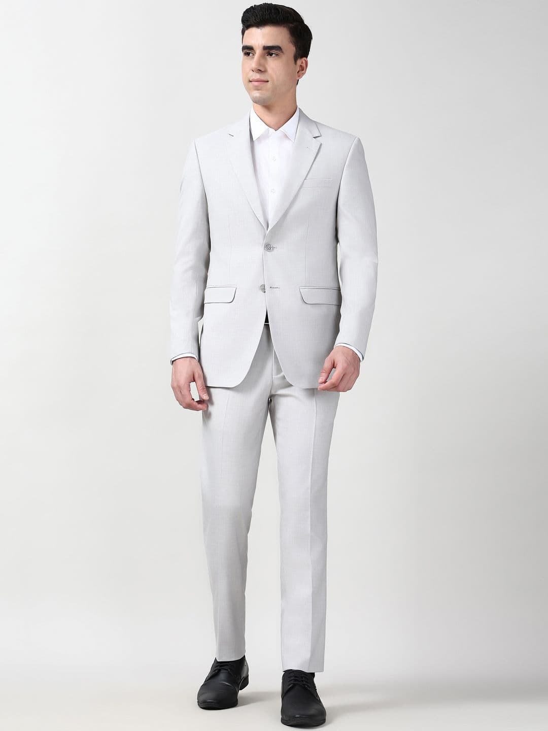 Peter England Elite Men Slim-Fit Notched Lapel Single Breasted Two-Piece Suit - view 1