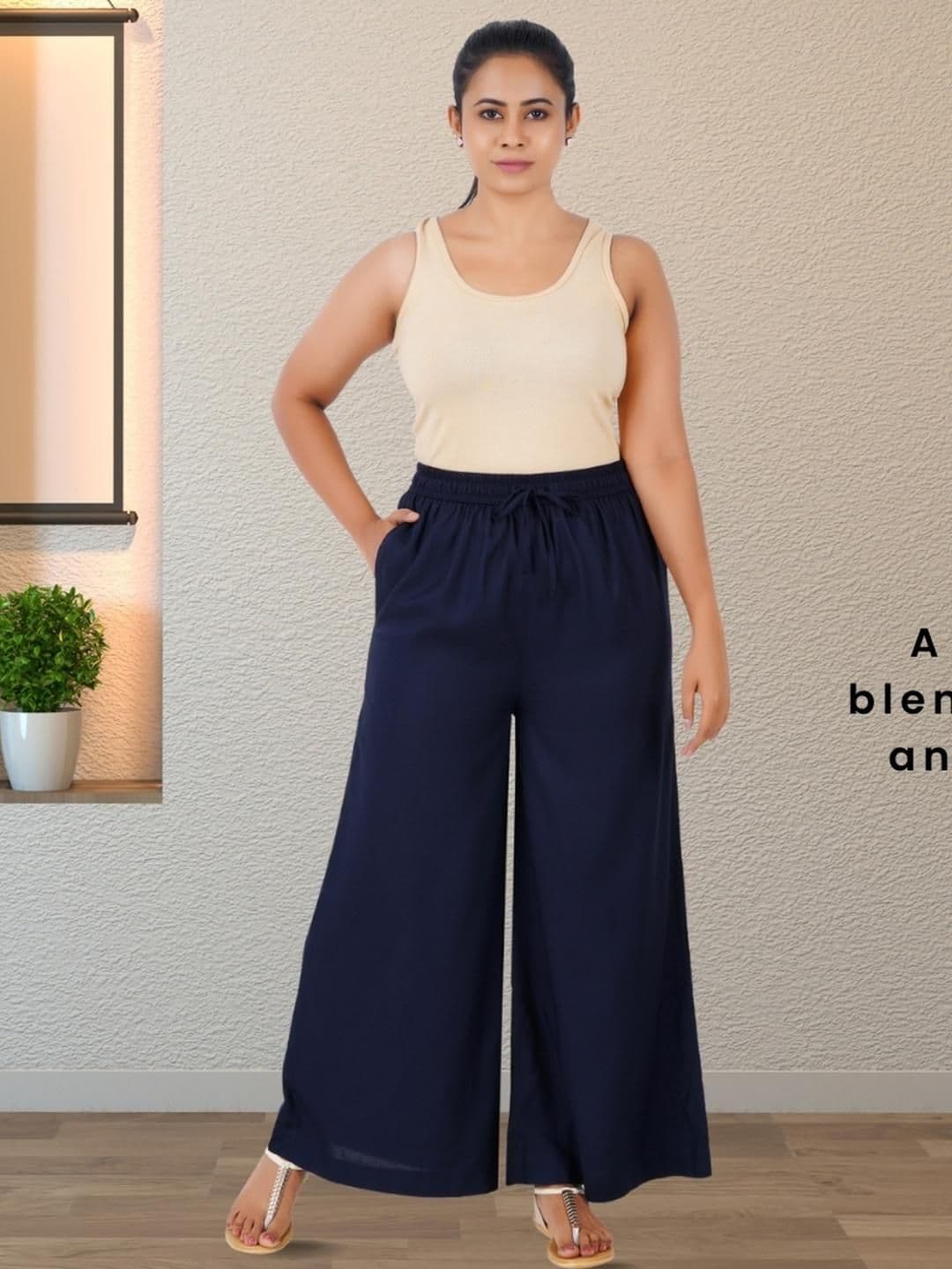 Happy Bunny Women Rayon Palazzo Pants - view 1