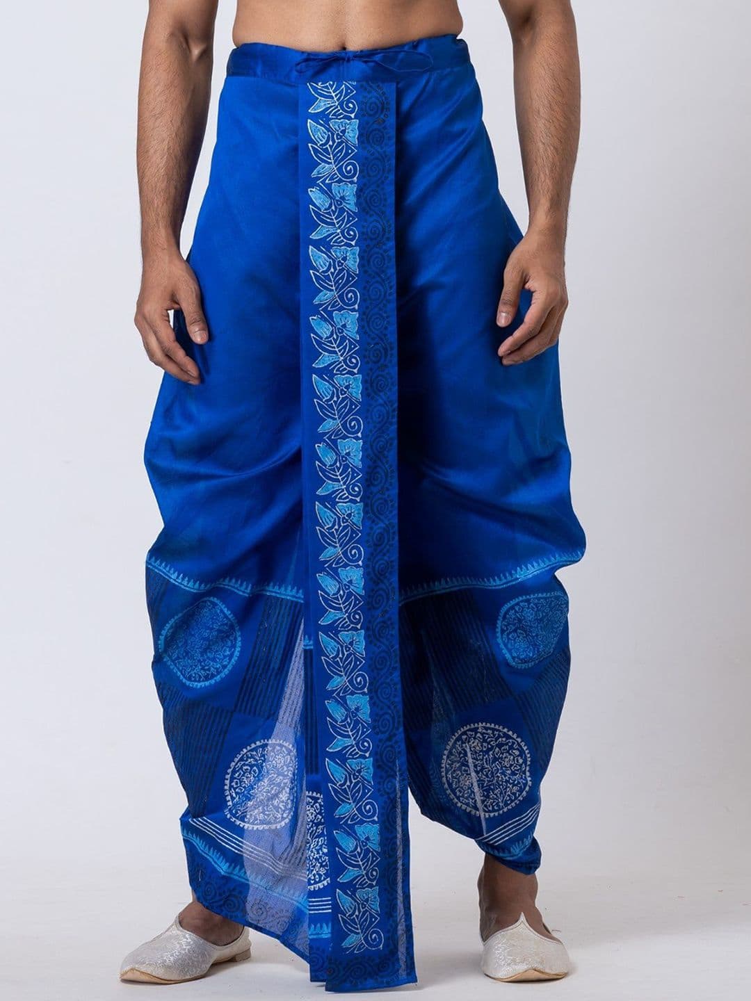 Nakshi Hand Block Printed Dhoti - view 1
