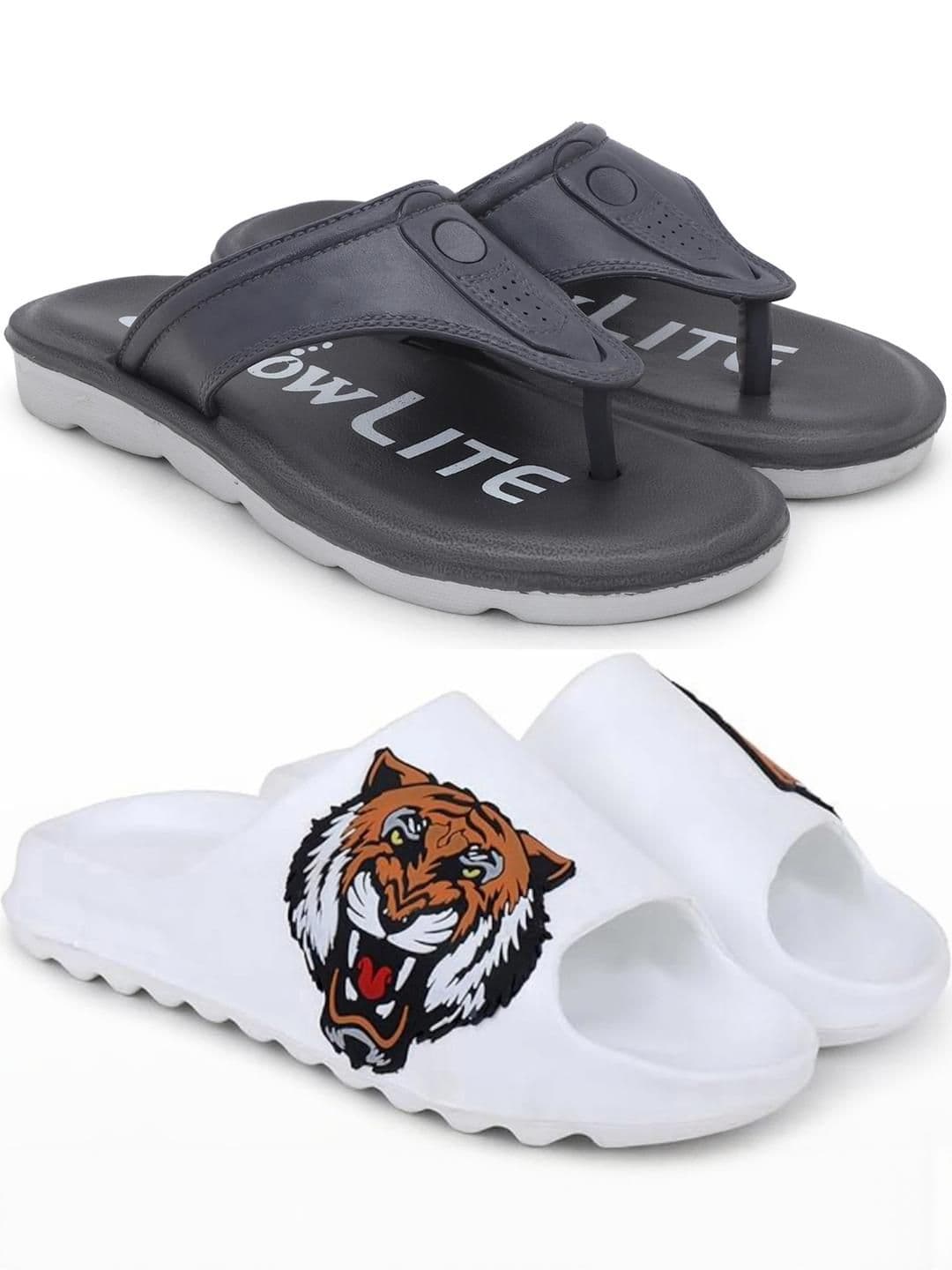 Pampy Angel Men Grey Flip Flops - view 1