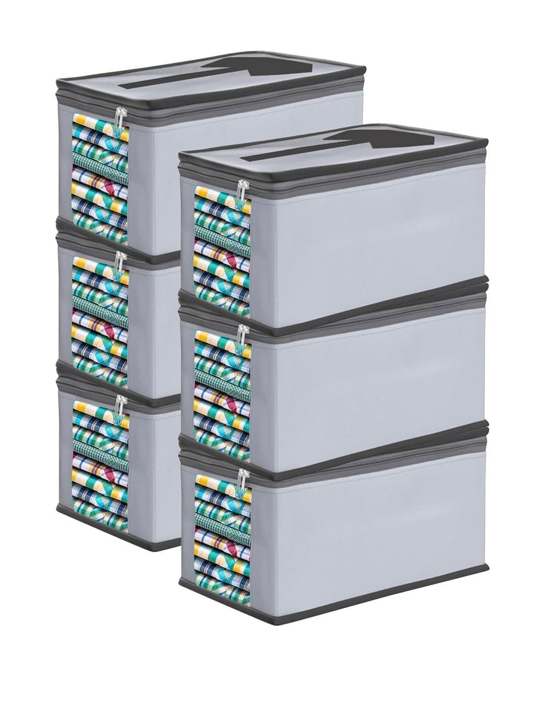 atorakushon Set of 6 Grey Drawer wardrobe Organizers For Clothes Storage Bags - view 1