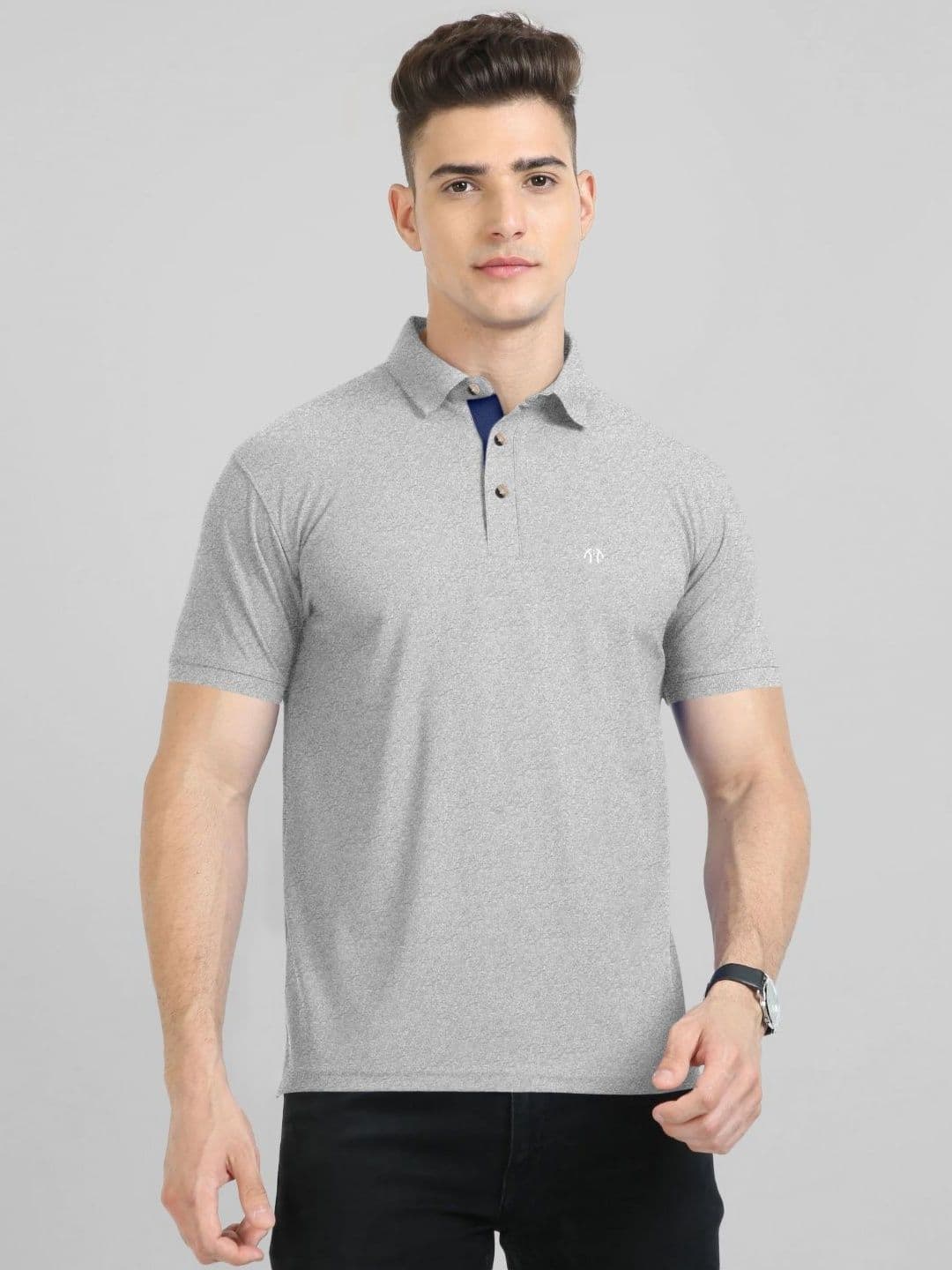Triptee Polo Collar Short Sleeves Pure Cotton T-shirt - view 1