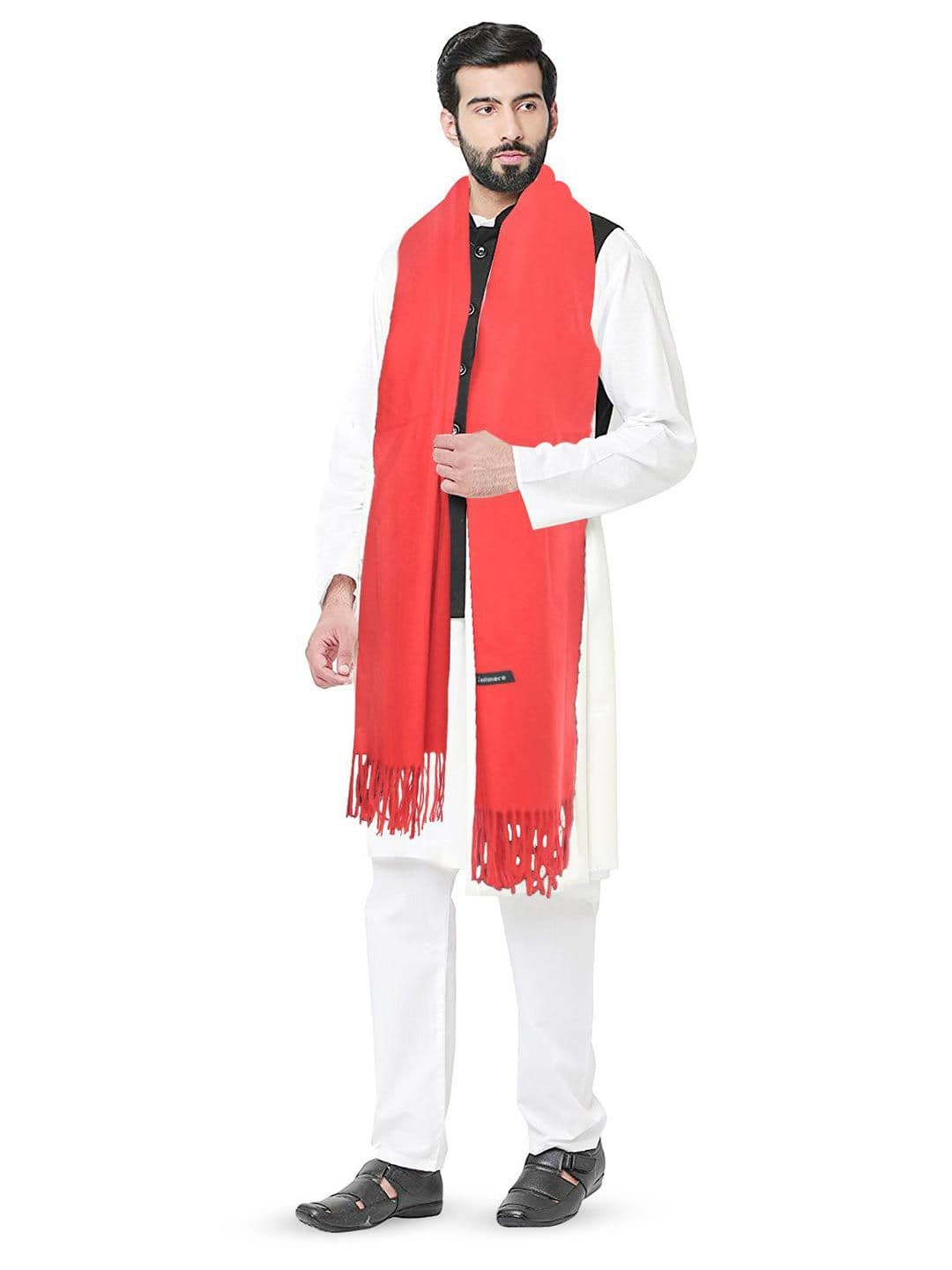 Manra Men Woollen Tasselled Stole - view 1