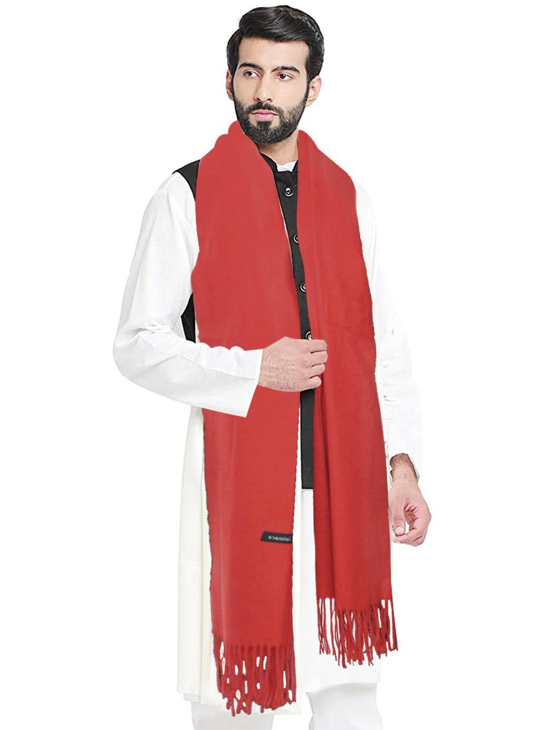 Manra Men Wool Stole With Tasselled - view 1