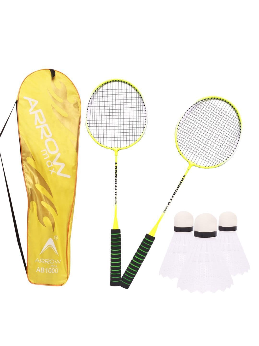 ARROWMAX 2-Pcs Printed Badminton Racquets & Shuttles With Cover - view 1