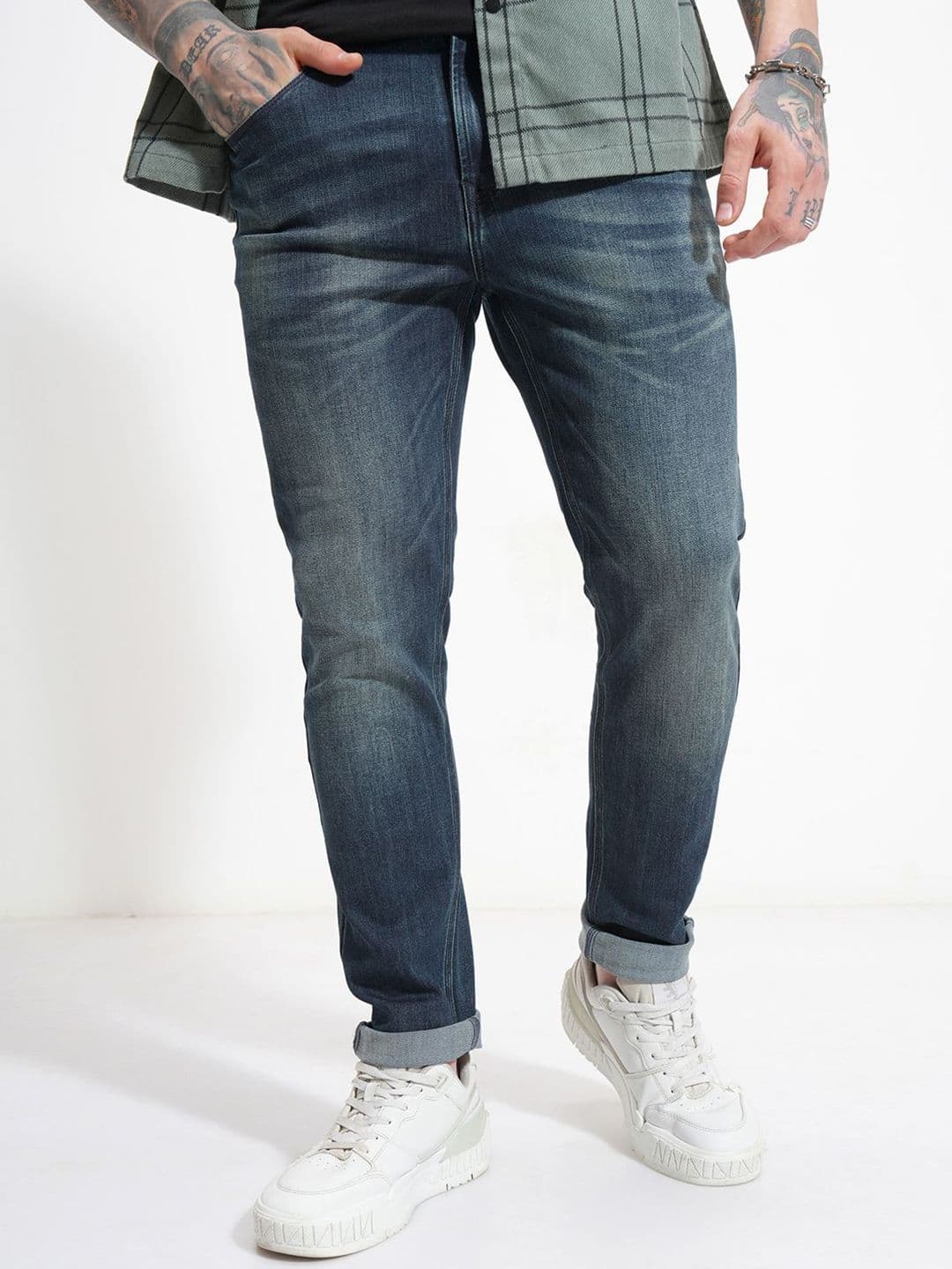 HIGHLANDER Men Slim Fit Mid-Rise Stretchable Jeans - view 1