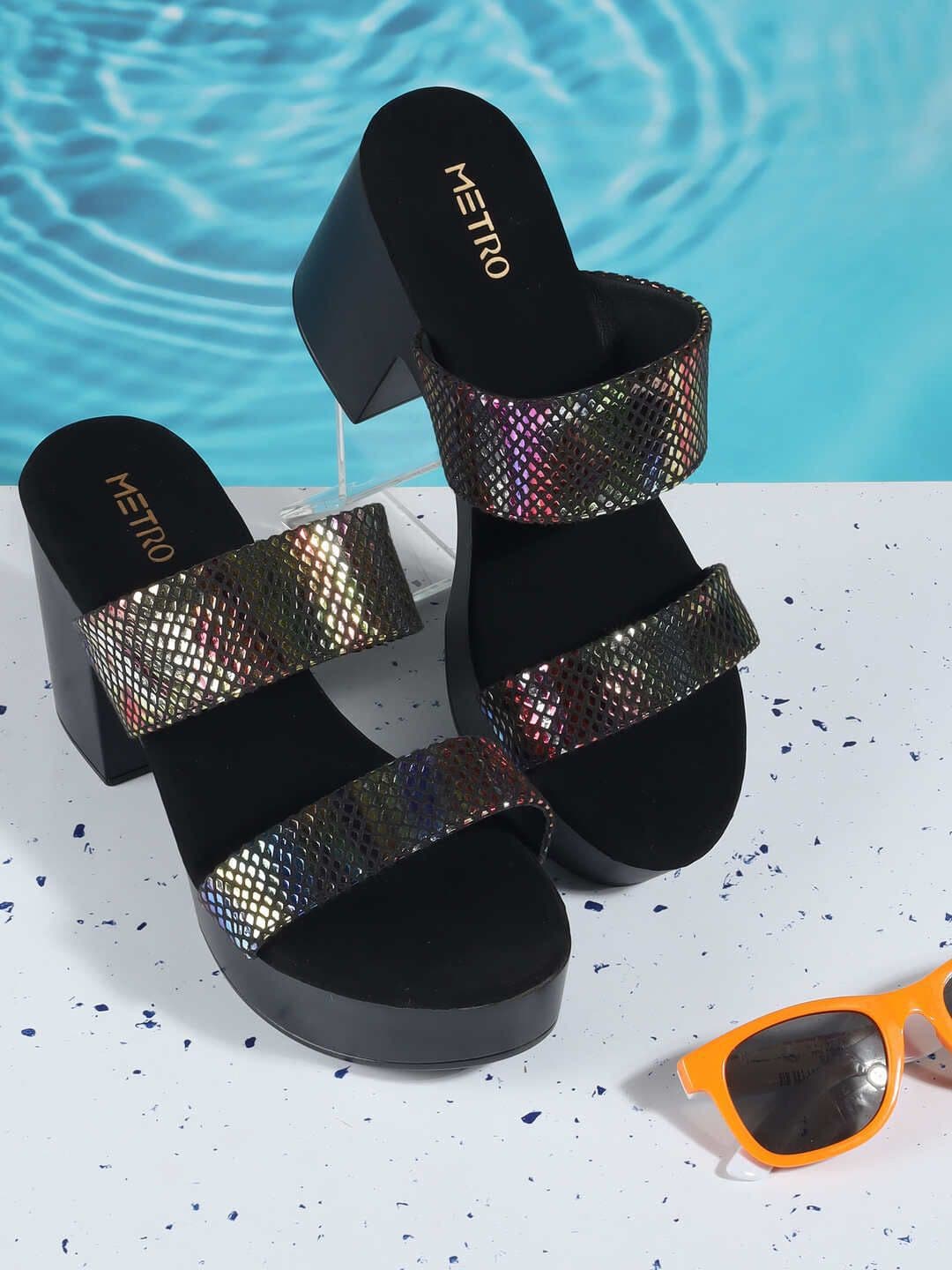 Metro Women Embellished Chunky Platform Sandals - view 1