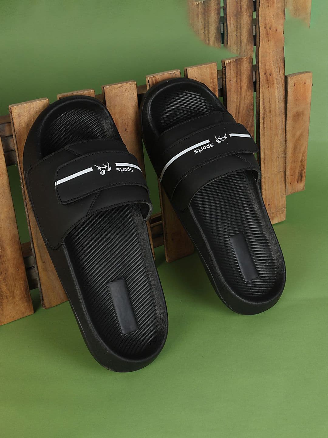 PERY PAO Men Printed Sliders Flip Flops - view 1