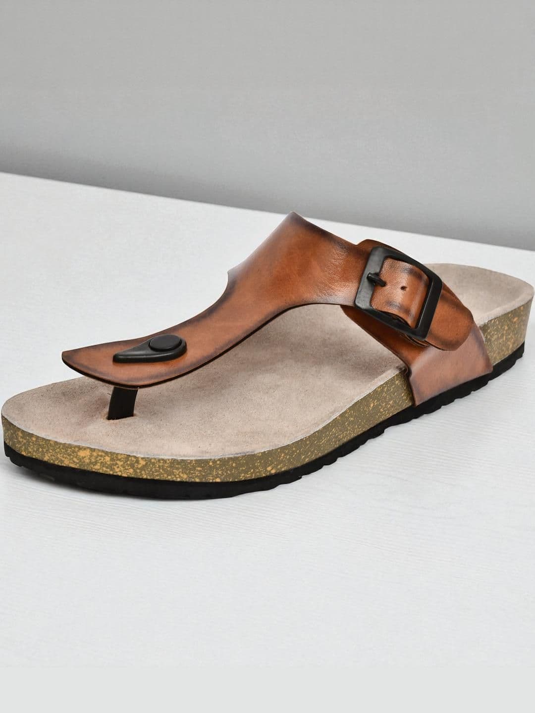 SCARPIA Men Tan Sandals - view 1