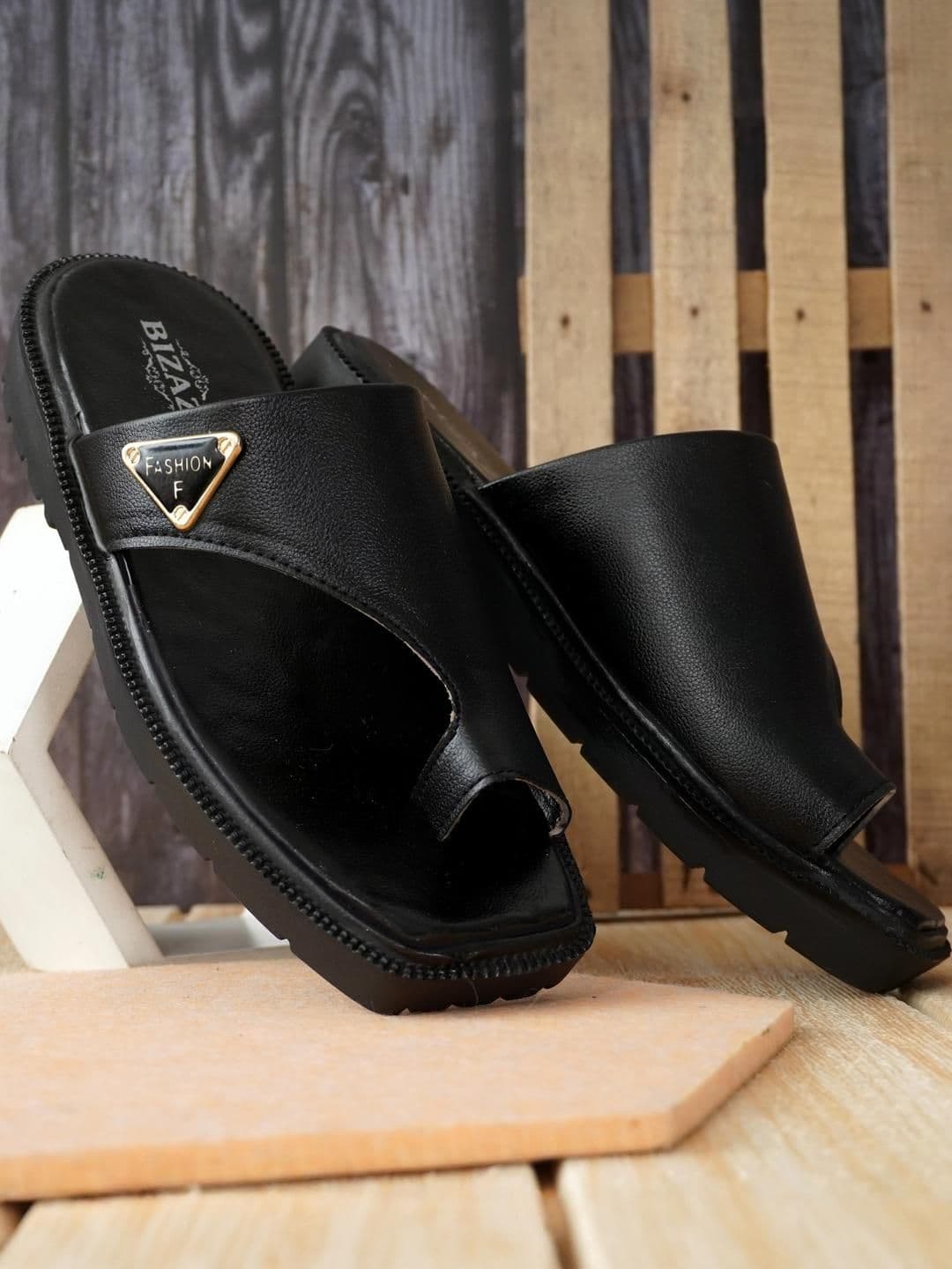 Bizazo Men Tan Flip Flops - view 1