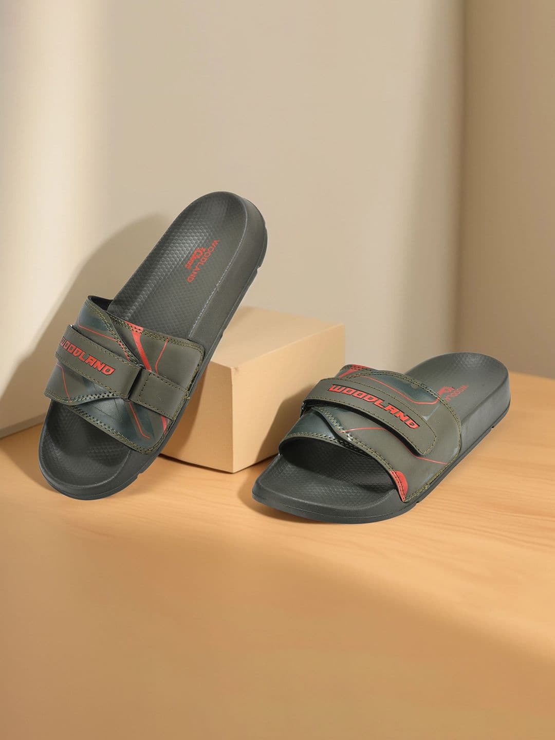 Woodland Men Printed Casual Sliders - view 1