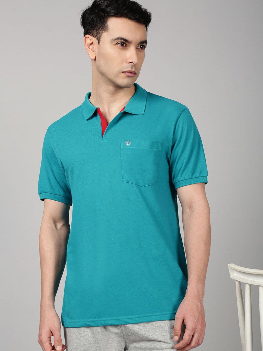 Lux Cozi Polo Collar Combed Cotton Lounge Tshirts - view 1
