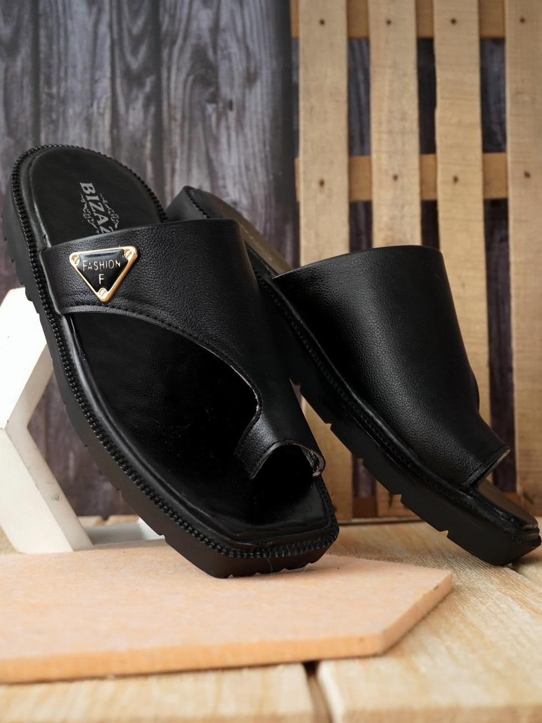 Bizazo Men Brown Flip Flops - view 1