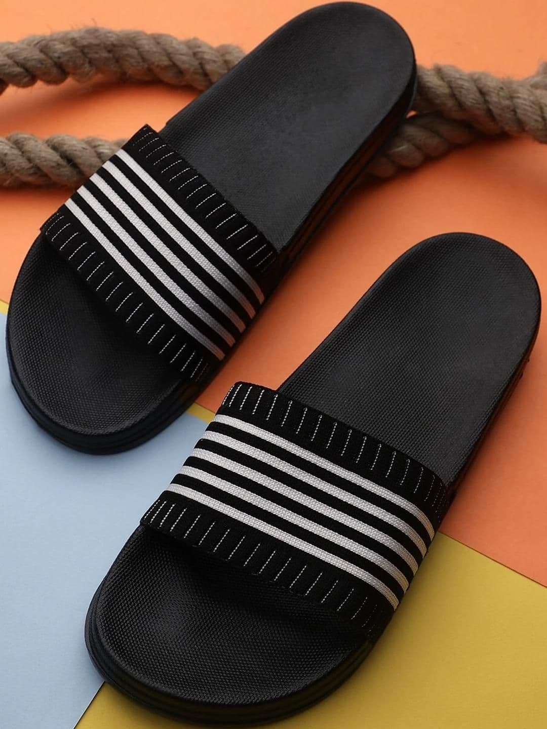 Pampy Angel Men Black Flip Flops - view 1