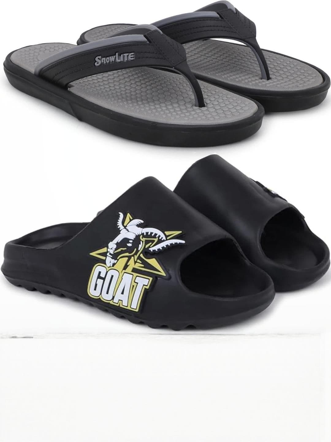 Pampy Angel Men Grey Flip Flops - view 1