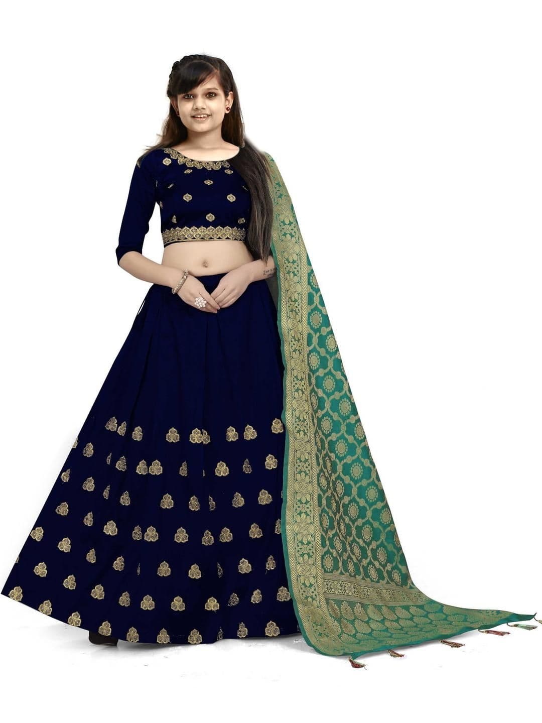 Shoryam Fashion Girls Printed Ready to Wear Lehenga & Blouse With Dupatta - view 1