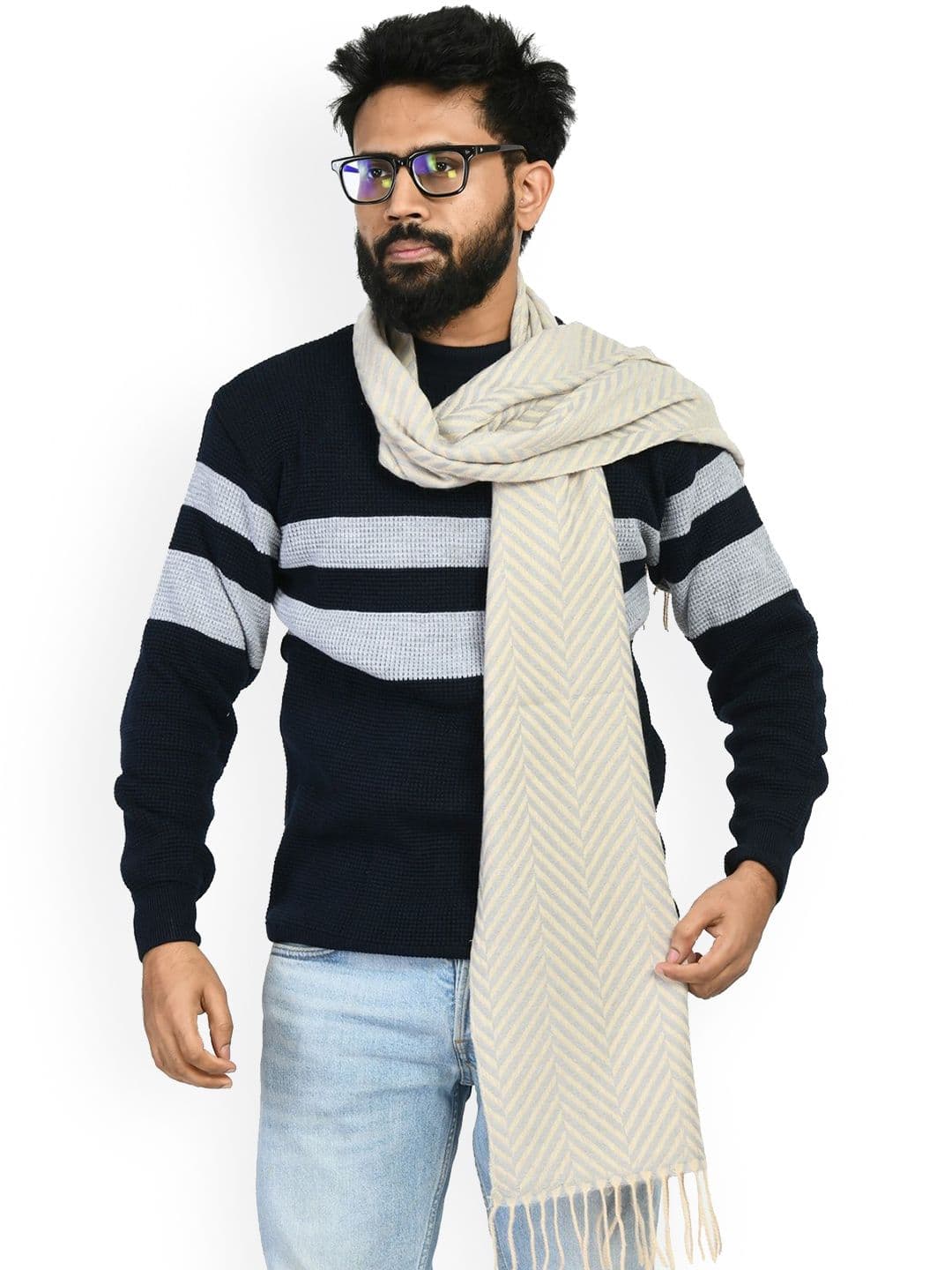 Manra Men Striped Acrylic Mufflers - view 1