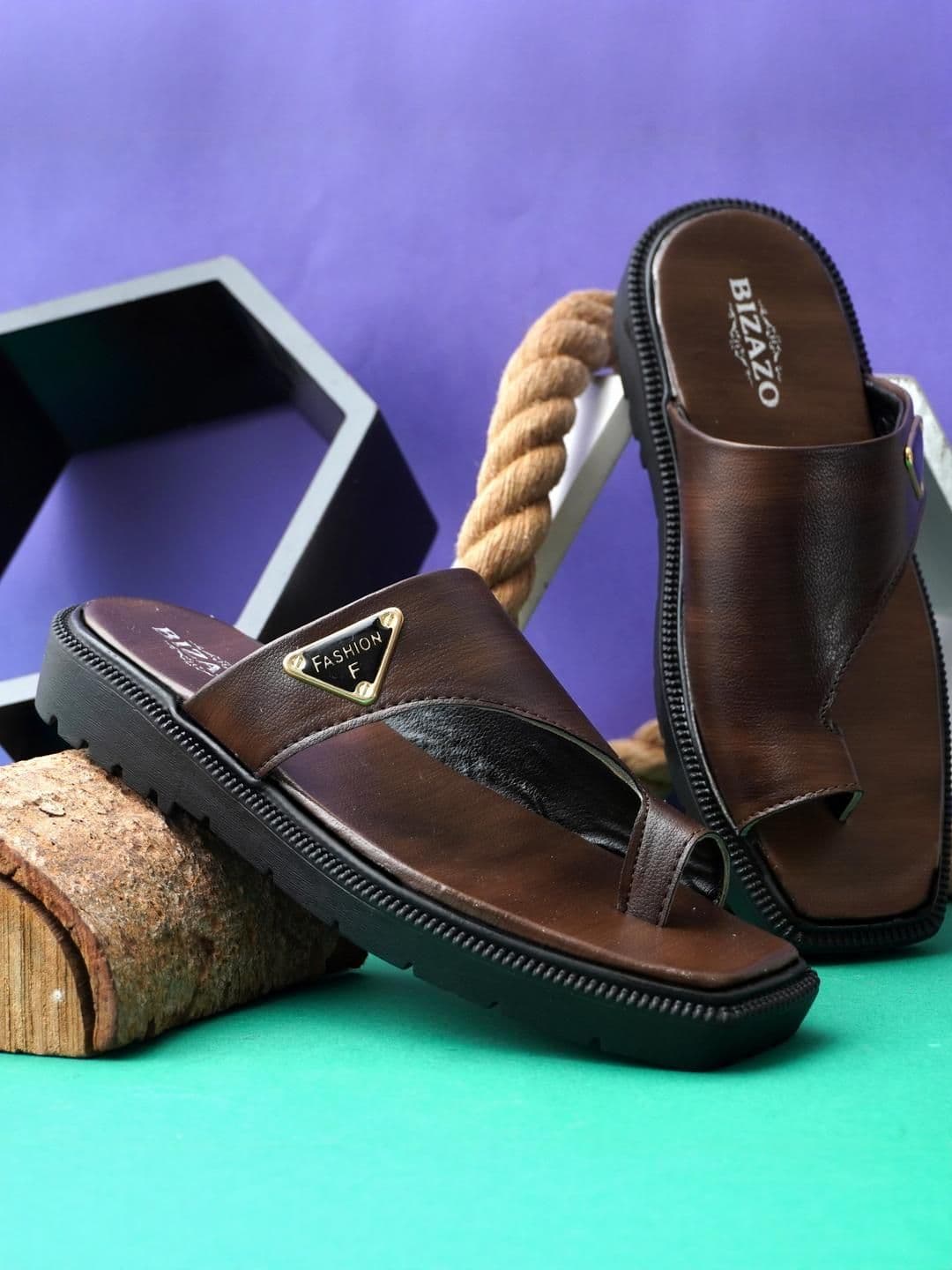 Bizazo Men Synthetic Leather Sandals - view 1