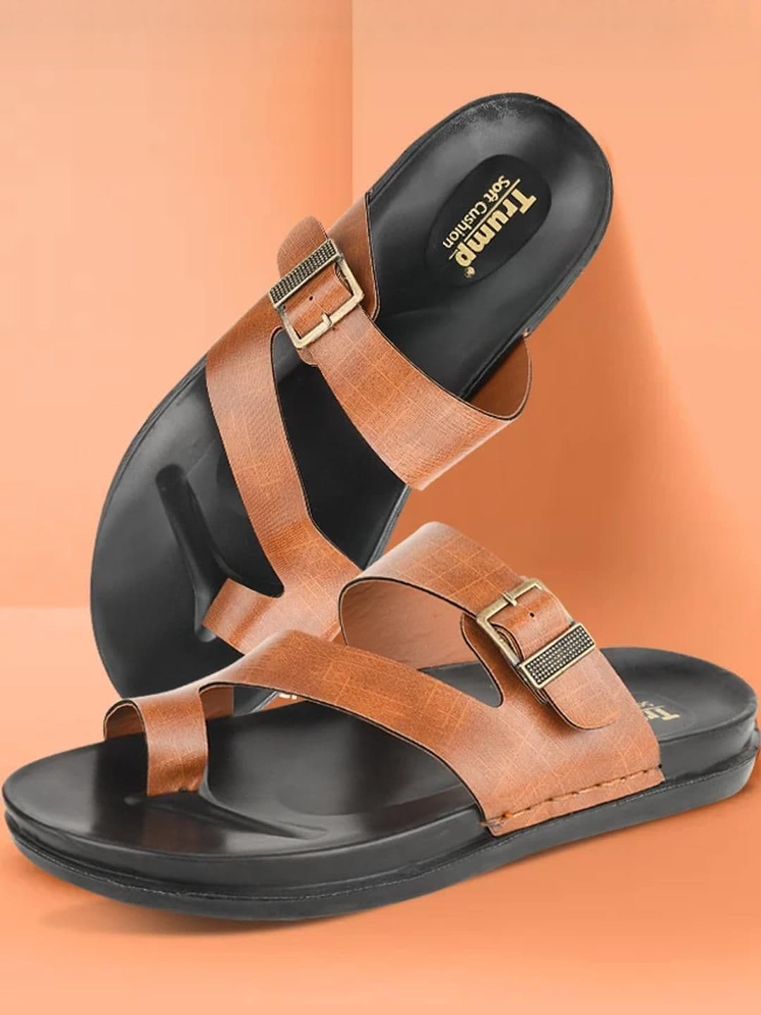 Trump Men Tan Flip Flops - view 1