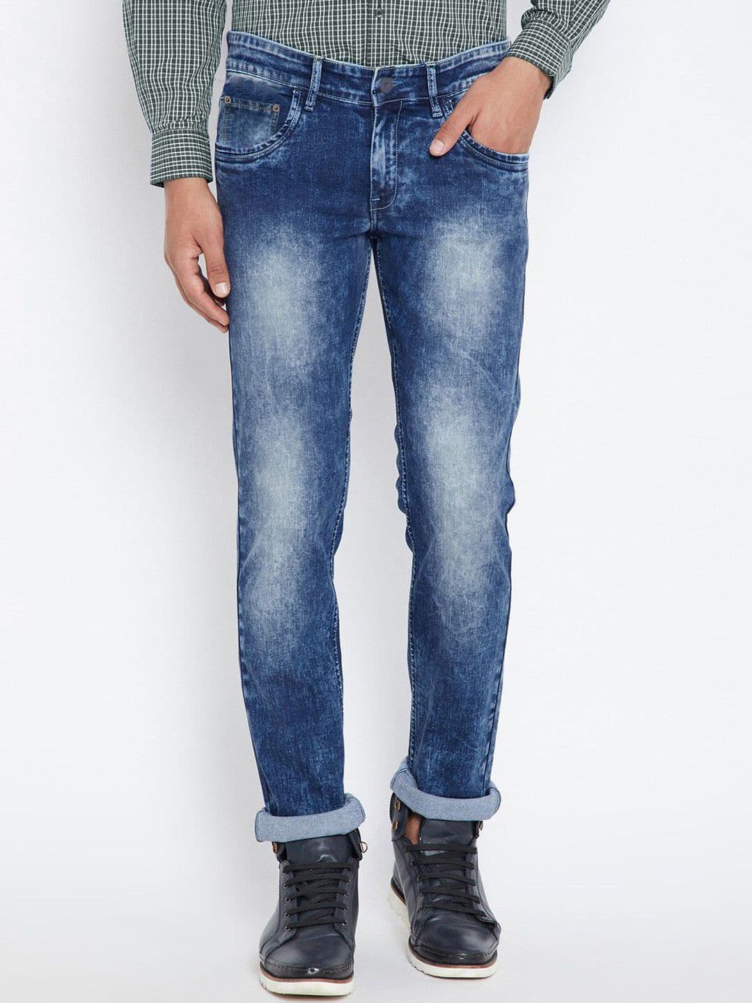 fineblu Men Boyfriend Fit Mid-Rise Heavy Fade Stretchable Jeans - view 1