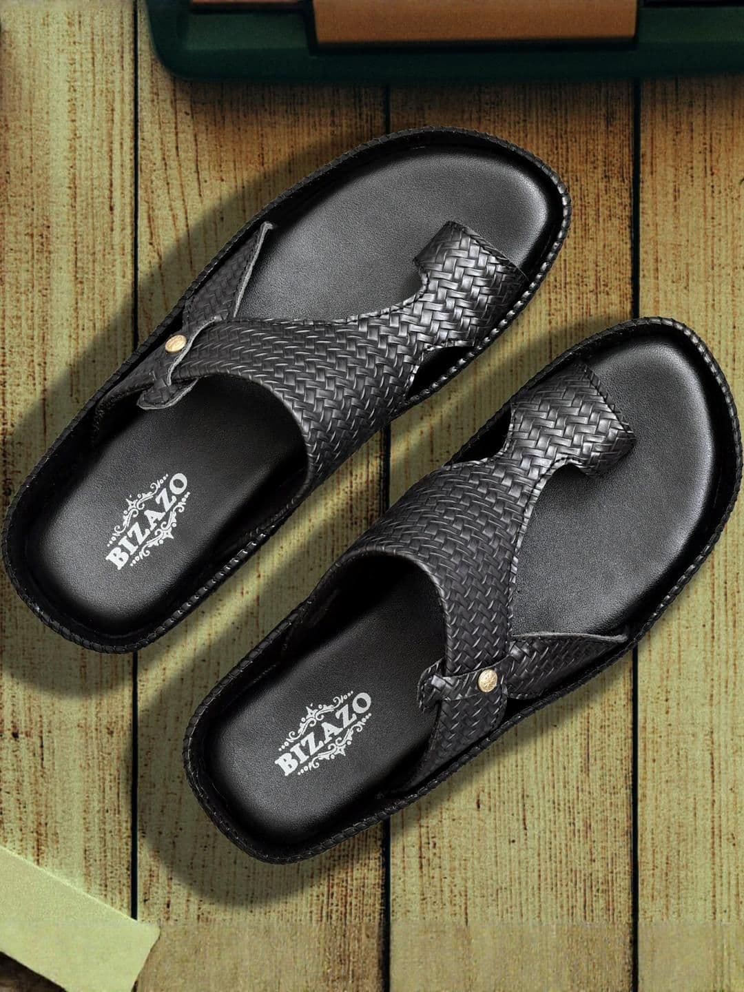 Bizazo Men Brown Flip Flops - view 1