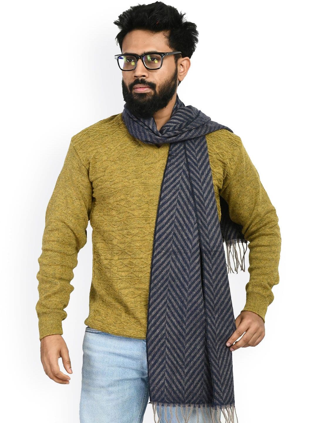 Manra Men Striped Acrylic Mufflers - view 1