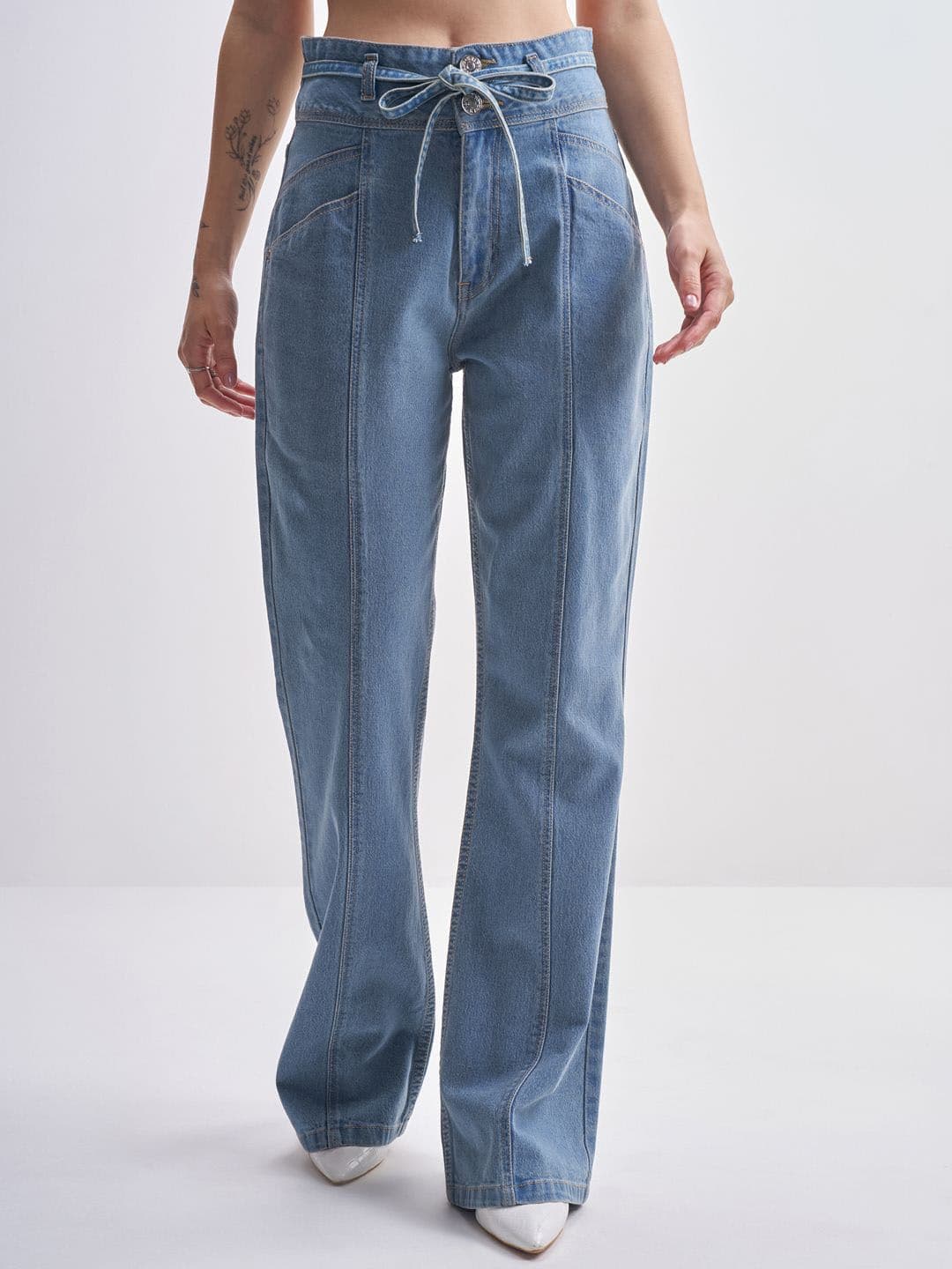 Street By Tokyo Talkies Women Bootcut Mid-Rise Stretchable Cotton Jeans - view 1